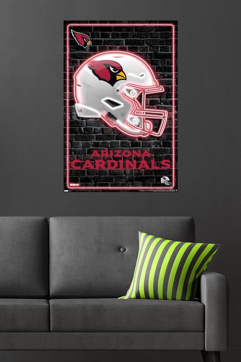 NFL Arizona Cardinals - Neon Helmet 23 Wall Poster, 22.375" x 34"