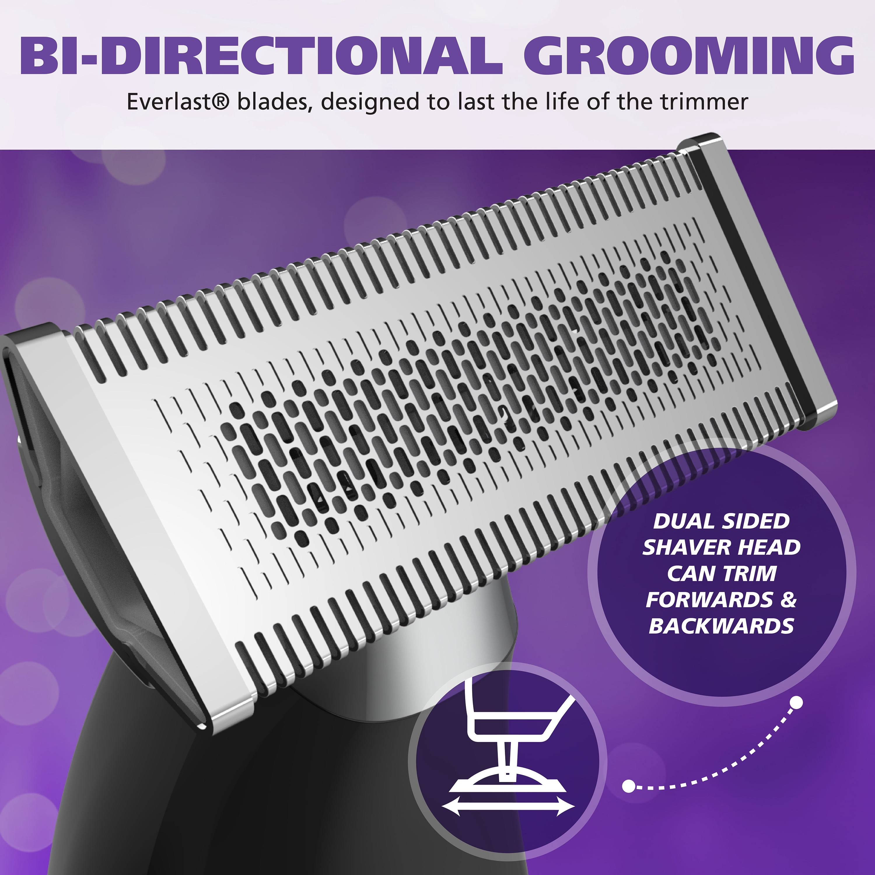 Wahl Be Radiant Cordless Rechargeable Bikini Trimmer for Women with Everlast Blades 3027039