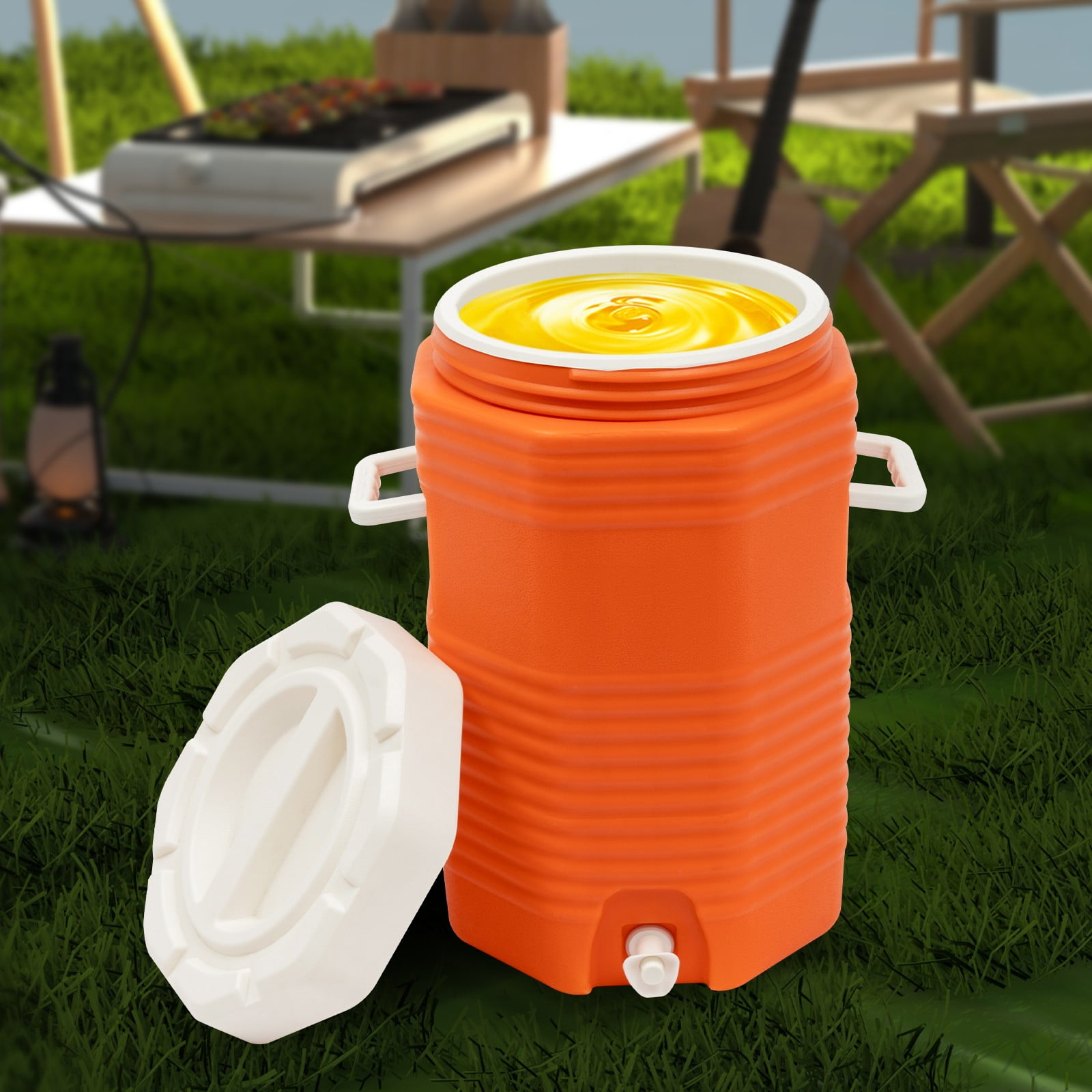 16L/4gal Freestanding Insulated Beverage Cooler Space-saving Portable Sports Cooler for Weddings Parties Offices Meetings Rooms