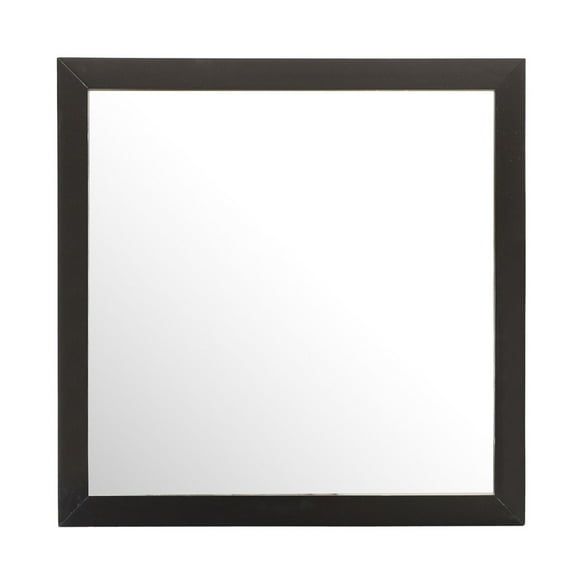 41 in. x 41 in. Classic Square Wood Framed Dresser Mirror - Black