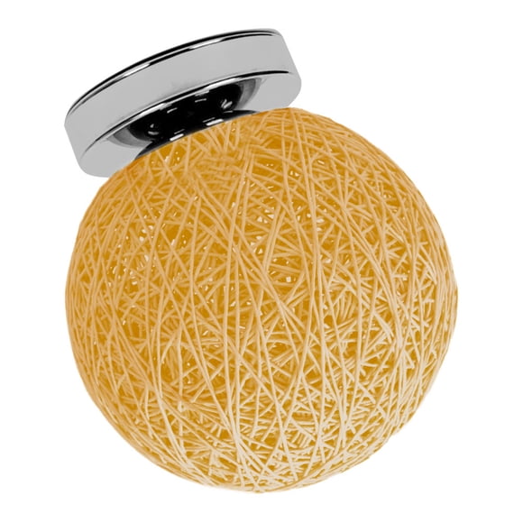 YSNOOWE Ceiling Light Design 1Pcs Yellow Rattan Ceiling Lamp Simple and Elegant Houseowners