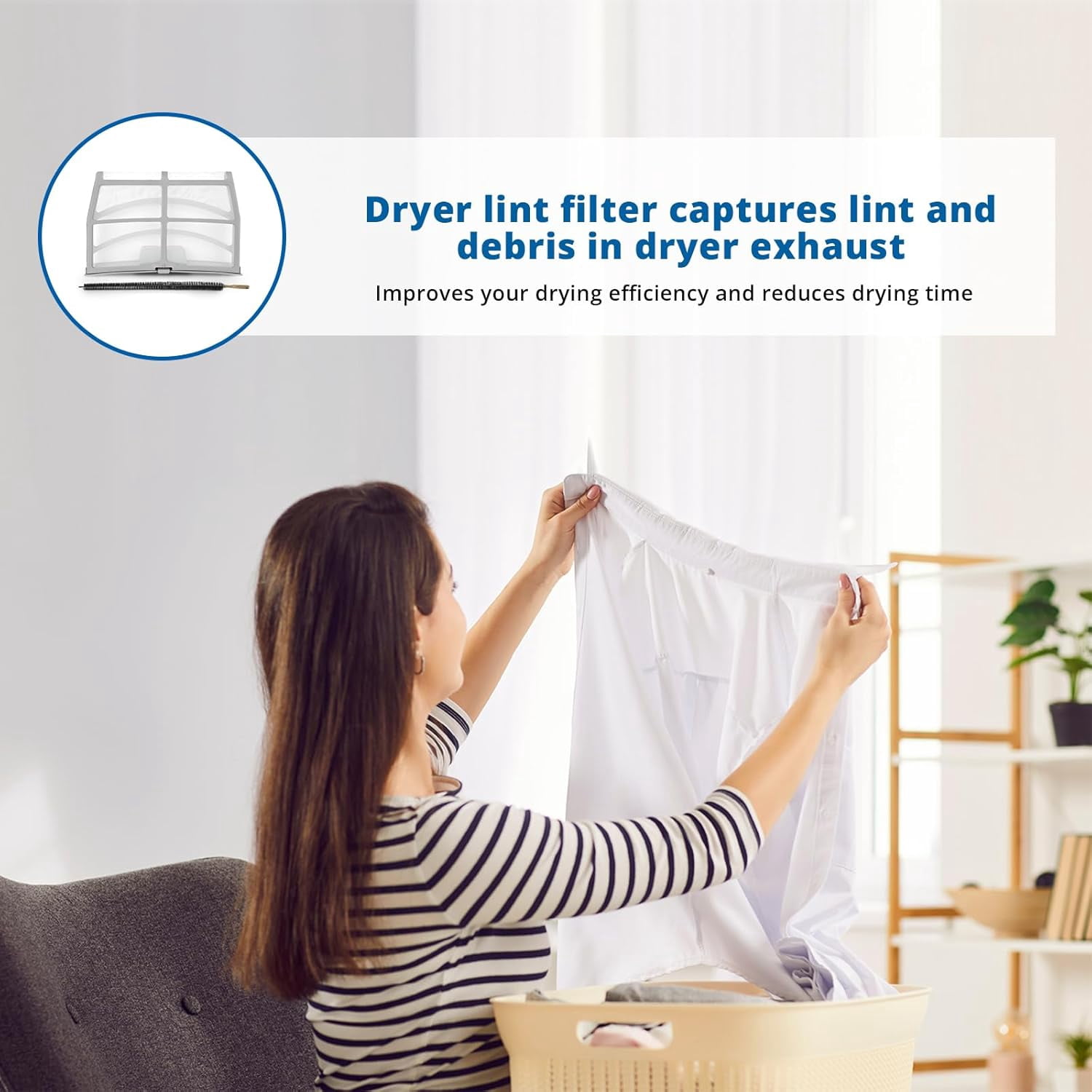 W10859086 Dryer Lint Screen Filter with Dryer Lint Brush Replacement for Whirlpool Maytag Kenmore Dryer Replaces 4378144 W10608811 W10701353 AP5999318 PS11731421 EAP11731421 MEDB835DW4 MEDB835DW3