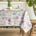 thumbnail image 4 of Spring Summer Tablecloth 60x84 Inch Rectangular, Yellow White Purple Daisy Floral Table Cover for Party Picnic Dinner Decor, 4 of 6