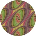 thumbnail image 1 of Ahgly Company Machine Washable Indoor Round Transitional Brown Red Area Rugs, 8' Round, 1 of 7