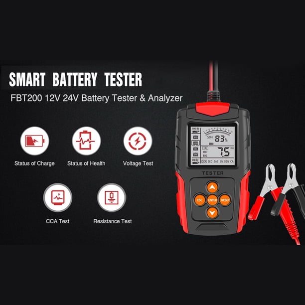 Analizador de 12V/24 V Probador de Batería de AutomÓVIL LCD Analizador Analizador digital de Targificación de Targificación de AutomÓVIL para la Motocicleta del Camión del