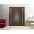 thumbnail image 4 of Slab Barn Door Panel 32 x 96 inches | Planum 1010 Chocolate Ash with Frosted Glass | Sturdy Finished Interior Doors | Pocket Closet Sliding, 4 of 6
