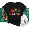 thumbnail image 3 of Camiseta con estampado navideño para mujer, ropa bonita para fiesta de año nuevo, Just a Girl Who Loves, 3 of 5