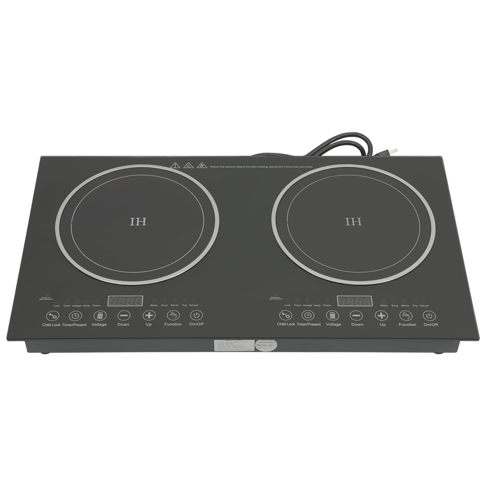 TOOL1SHOoo 2400W Portable Induction Cooktop Countertop Dual Cooker Burner Stove Hot Plate