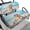 Beach Themed Starfish & Seashell Print, variant on Pzuqiu Tropical Beach Sunset Golf Cart Seat Cover Set - Breathable Stretchable 2-Piece Kit - Universal Fit for EZGO, Club Car, Yamaha | All-Weather Golf Cart Accessory