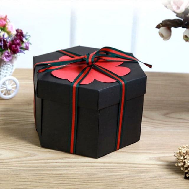 Caja de regalo explosiva, caja de regalo explosiva con accesorios para álbumes de recortes, regalos creativos para álbum de fotos para aniversario de novio