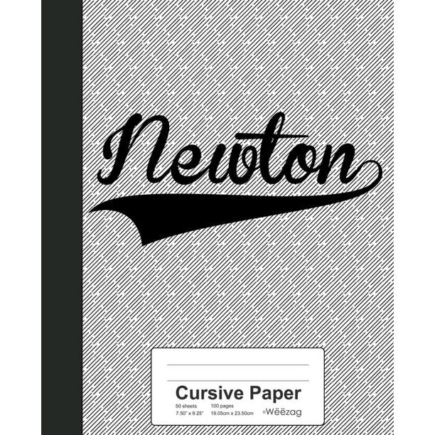 Weezag Cursive Paper Notebook Cursive Paper Newton Notebook Series 3480 Paperback Walmart Com Walmart Com