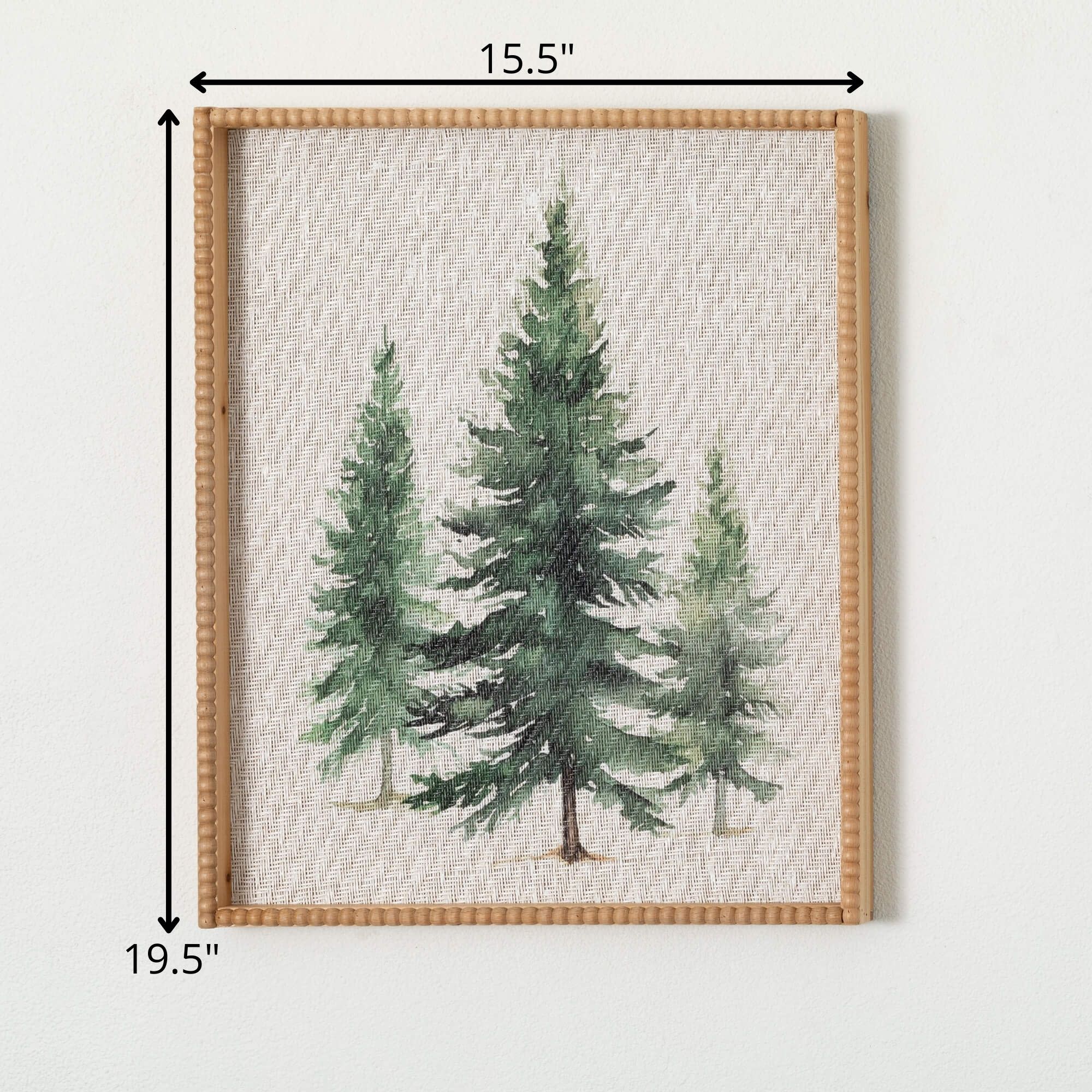 19.5" Sullivans Pine Tree Trio Christmas Wall Decor, Green-White