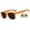 Orange, variant on Kids Retro Sunglasses - Matte-Dark Blue Frame / Smoke Polarized Lens