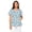 Cartoon Shark Pattern, variant on Paw Heart Pattern Healthcare Work Shirt for Women Soft Stretch Comfortable Short Sleeve Top with 2 Pockets Scrub Shirts for Medical
