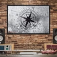 thumbnail image 2 of wall26 Framed Canvas Print Wall Art Compass on Gritty Gray City Brick Wall Abstract Shapes Digital Art Graffiti &amp; Street Art Scenic Cityscape for Living Room, Bedroom, Office - 16"x24", 2 of 5