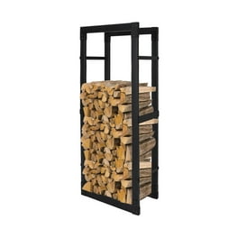 Support en rondins de bois de chauffage avec 4 outils Ensemble de supports  de bois de chauffage pour foyer intérieur extérieur