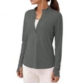 thumbnail image 2 of Wensltd Chandails à Manches Longues pour Femmes Couleur Unie Protection Solaire Légers Sports de Plein Air Course Randonnée, 2 of 9