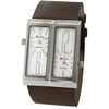 Men's Dual-Face Watch, Synthetic Leather