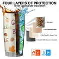 thumbnail image 7 of 20oz Tumblers Happy Thanksgiving Turkey Fall Leaves Stainless Steel Vacuum Insulated Double Wall Travel Tumbler Cups Mug with Lid and Straw,Cleaning Brush for Cold & Hot Drinks, 7 of 7