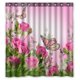 thumbnail image 1 of ABPHQTO Delicadas rosas y mariposas Cortina de ducha de poliéster impermeable floral y ganchos 160x180 cm, 1 of 1
