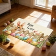 thumbnail image 7 of Darzheoy Easter Doormat, 24x16 Inch Decorative Mat with Bunny Print, Welcome Mat for Front Door, Spring Home Decor for Indoor Outdoor Use, 7 of 7