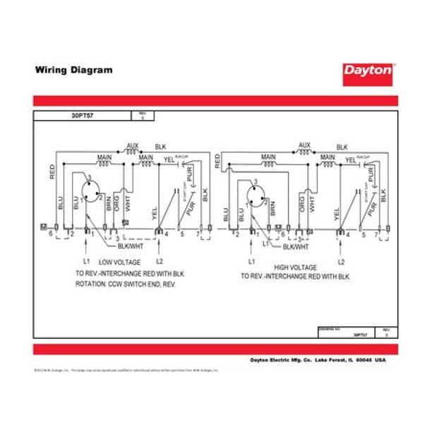 Dayton 30pt57 Capacitor Start Run General Purpose Motor 1 3 Hp 115 230v Ac Voltage 56 Frame Walmart Com Walmart Com