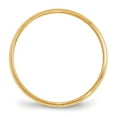 thumbnail image 2 of Auriga Fine Jewelry 14K Yellow Gold 2mm Lightweight Half Round Wedding Band for Women Size 7, 2 of 6