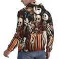 thumbnail image 6 of Uemuo Whimsical Halloween Skeletons Pattern Men's Hoodie - Casual Pullover Hoodie with Kangaroo Pocket, Stylish Hooded Sweatshirt for Everyday Wear-X-Large, 6 of 7