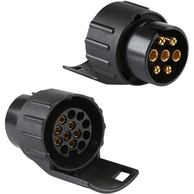 Enchufe adaptador de remolque, accesorios universales, adaptador de remolque impermeable de 7 pines a 13 pines compatible con automóviles y camiones ShuxiuWang 9024715380500