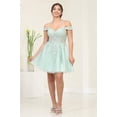 thumbnail image 5 of May Queen MQ2099 Juniors Womens A-line Sweetheart Floral Lace Semi-Formal Dress, 5 of 10