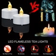 thumbnail image 4 of Velas LED para té Mookray, 12 unidades, mando a distancia de 3,6 cm, 4 of 7