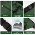 thumbnail image 3 of SLUMLOV 22.4"x14.5"  Gardening Apron - 600D Waterproof Tool Apron & Carpenter Apron with 3 Pockets, Adjustable Work Apron for Harvest Picking, Women & Men, 3 of 9