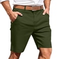 thumbnail image 2 of COSFO Shorts Men Solid Suit Casual Pleated Loose Button Shorts, 2 of 9