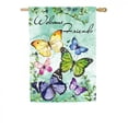 thumbnail image 2 of Evergreen Butterfly Friends House Textured Suede Flag, 2 of 2