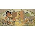 thumbnail image 2 of Hiroshige 24x14 Gold Ornate Wood Framed with Double Matting Museum Art Print Titled - Flower of Edo, 2 of 4