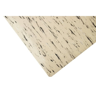 48" Wide, Rhino Mats, Marbleized Tile Top Anti-fatigue Mat, Tan, 1/2" Thick, Choose Length