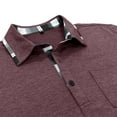 thumbnail image 6 of Stamzod Short Sleeve Dress Shirts for Men Summer Turndown Short Sleeve Pullover Tops Business Casual Oversized Shirt for Men Wine XL, 6 of 6