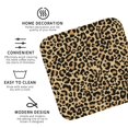 thumbnail image 3 of Yiaed Leopard Print Print Leather Coasters for Drinks - Cup Coasters Coffee Table Kitchen Table Bar, Home & Office Gifts Handmade Drink Coasters-Square, 3 of 6
