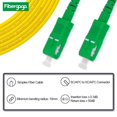 thumbnail image 2 of Cable De Conexión De Fibra Fibergaga-15M(50Ft) Os2 Sc/Apc A Sc/Apc Modo Simple Simplex Opción De Longitud: 0,5M(1,6Ft)-100M(328Ft) 9/125M Cable De Fibra Óptica De Internet De 2,0 Mm De Diámetro Compat, 2 of 5