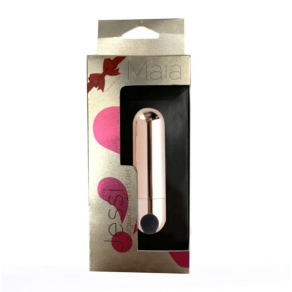 Maia Jessi Rechargeable Mini Bullet Vibrator, Rose Gold