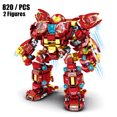 thumbnail image 1 of Figuras de acción de superhéroes Vengadores Iron Man Hulkbuster Steel Mecha, bloques de construcción, modelo de película clásica, juguetes de ladrillos para niños, regalo, 1 of 4