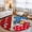 Red, variant on 4th of July Washable Area Rug 5 x 7 ft USA Ribbon Bow America Map Daisy Vintage Soft Non Slip Rugs Stain Repellent Indoor Felt Carpet for Living Dining Room Bedroom Home Office