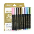thumbnail image 1 of 10 Colors Acrylic Paint Metallic Markers Set Water-Based Fine Point Art Marker 2mm Tip Quick, 1 of 8