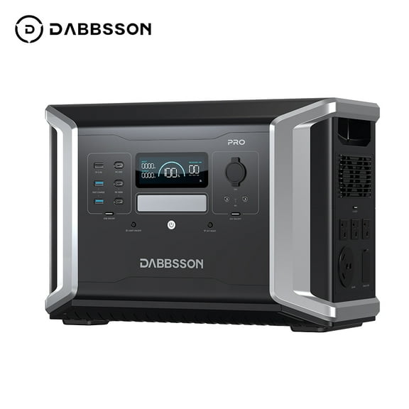 Dabbsson DBS1400 Pro Portable Power Station, 2400W 1382Wh Solar Generator, LFP Battery/1 Hour Fast Charging, for Outdoor Camping, Home Use, RV