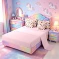 thumbnail image 3 of meiyoeat Cute Pet Dogs 7-Piece King Bedding For Girls,Kawaii Animals King Bed In A Bag For Kids,Pink Reversible, 3 of 7