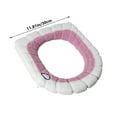 thumbnail image 3 of Kraoden Soft Warmer Toilet Seat Cover, Washable Reusable Easy Install, Fits Most Round Toilet Seats, Non-Fading Fiber Cloth, Comfortable Bathroom Accessory, No Cold Shock, 3 of 6
