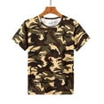 thumbnail image 2 of Bjutir Mens Tshirts Camo Sports Fitness Short Sleeve Camo Crewneck Vintage Shirt Shirts Yellow, 2 of 6