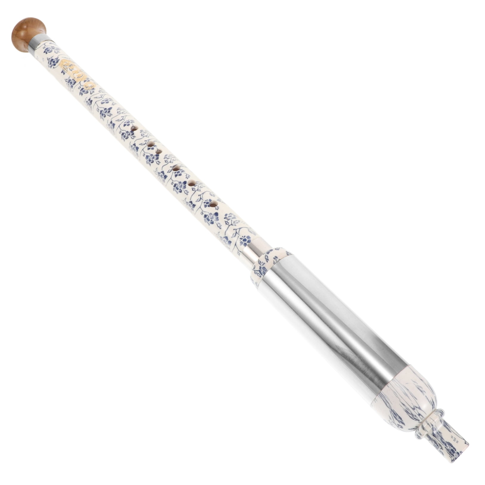 RENACLIPY Sky Ethnic Vertical Bawu Flute and Stainless Steel G Tuning Detachable Musical Instrument for Decor