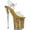 Clear/Gold Multi Glitter Synthetic, variant on Women's Pleaser Flamingo 808GF Heeled Sandal