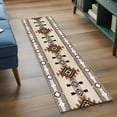 thumbnail image 3 of 2'x6' Rug Runners for Hallways Kitchen, Southwest Non Slip Entryway Beside Floor Carpet Runner, Brown Bohemian Abstract American Aztec Washable Laundry Room Bedroom Throw Rugs Mat for Family Pet, 3 of 8
